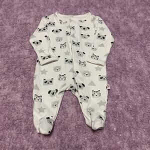 E=MC2 Newborn NB Baby One-Piece Footed Pajamas Magnetic Closure Animals